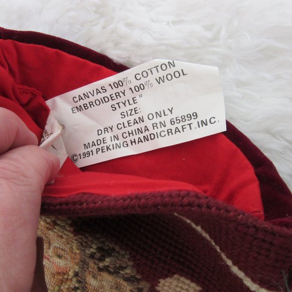 Vintage Stocking 1991 Imperial Elegance Victorian Needlepoint Christmas Stocking - Picture 5 of 5